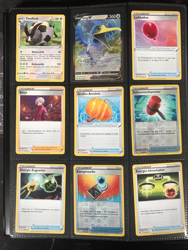 Schwert &amp; Schild Master Set Pokemon Sammlung 216/202 Komplett Deutsch - Near MINT