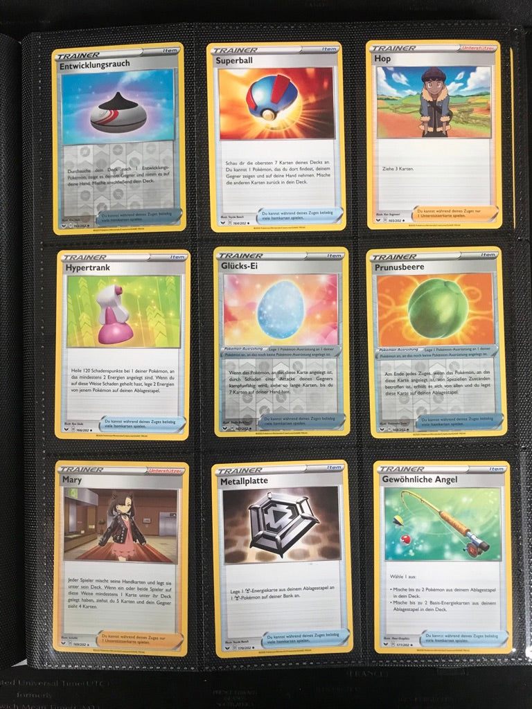 Schwert &amp; Schild Master Set Pokemon Sammlung 216/202 Komplett Deutsch - Near MINT