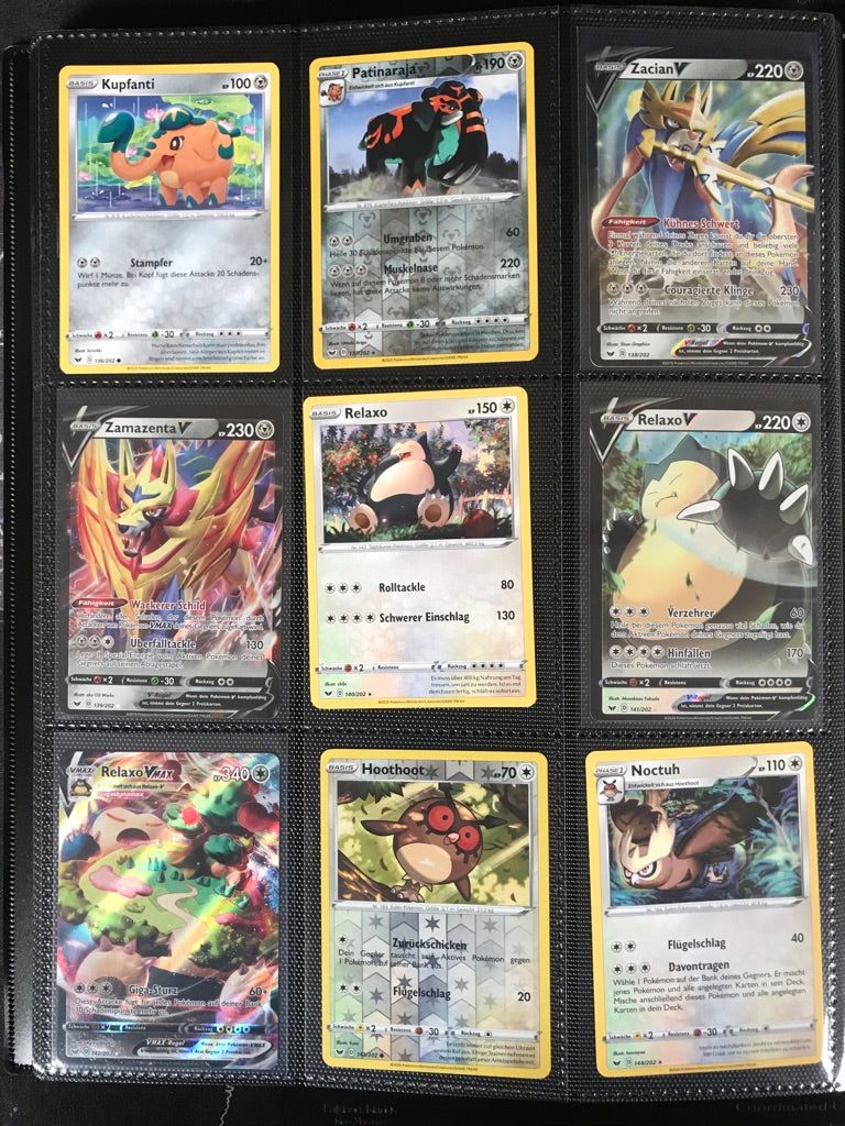 Schwert &amp; Schild Master Set Pokemon Sammlung 216/202 Komplett Deutsch - Near MINT