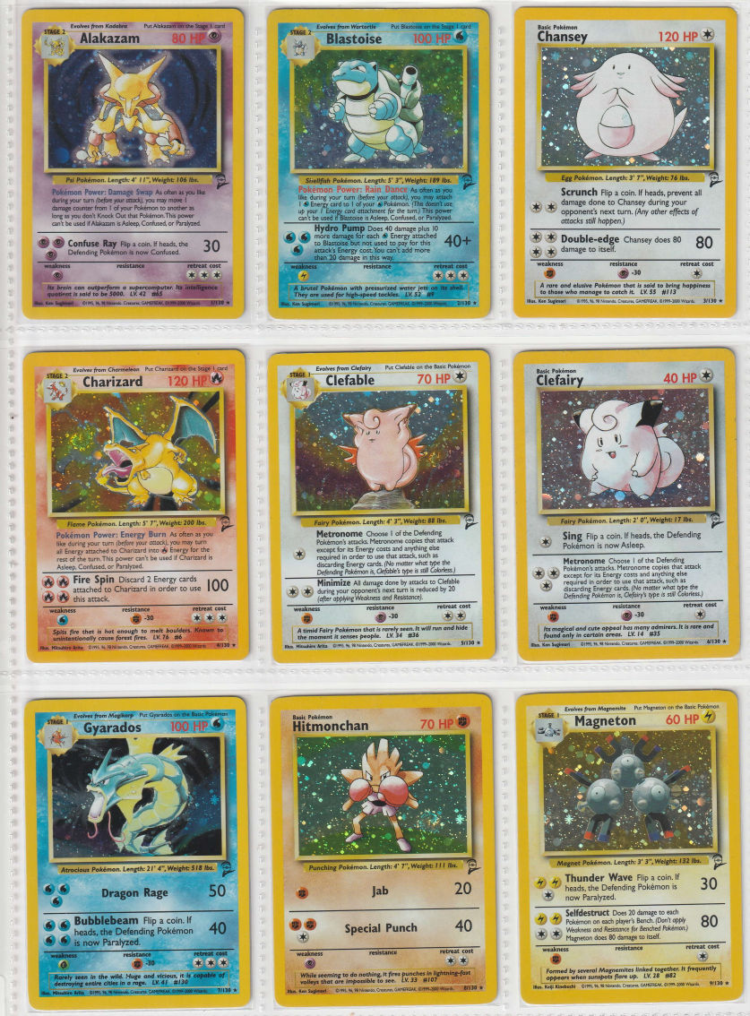 Base Set 2 Master Set Pokemon Sammlung Basis 130/130 Komplett Englisch