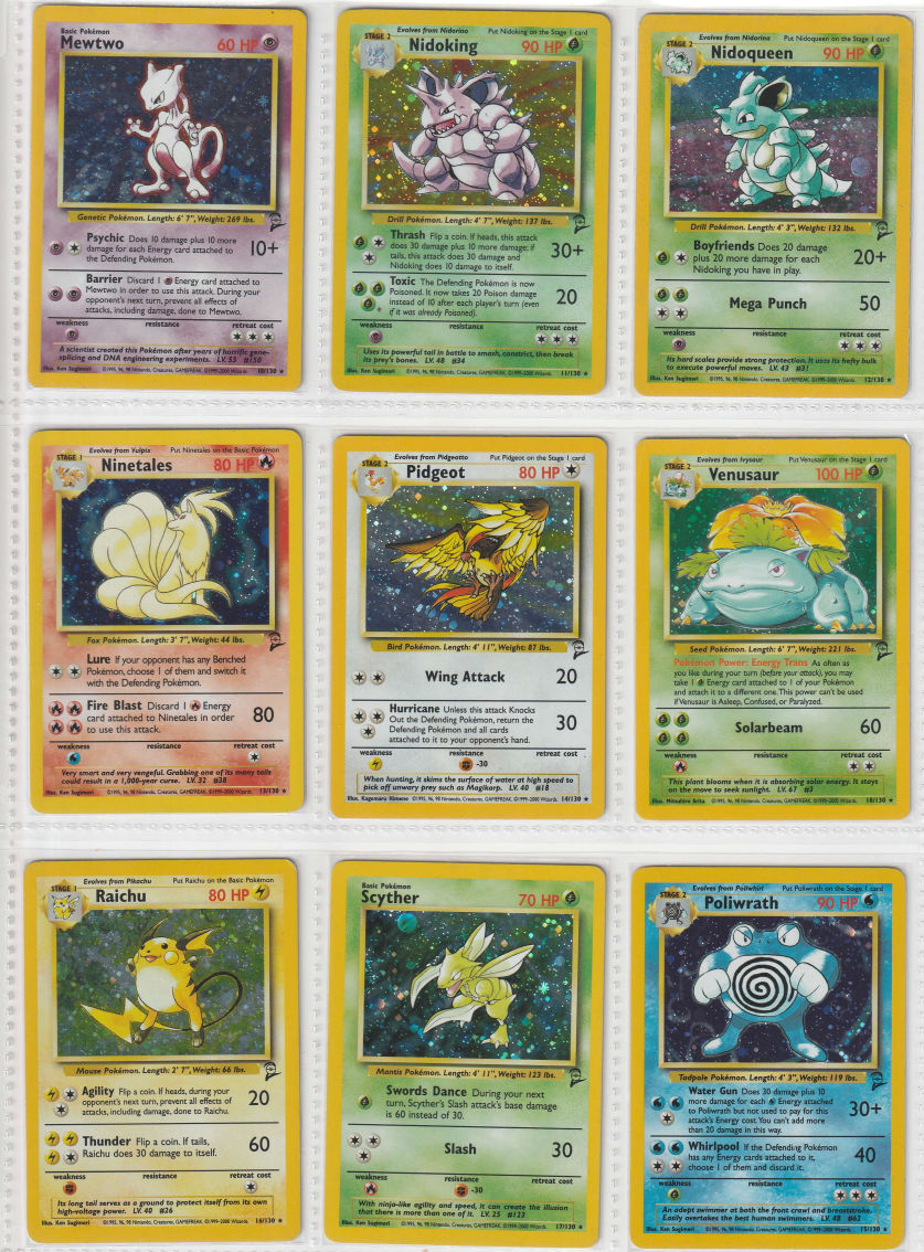 Base Set 2 Master Set Pokemon Sammlung Basis 130/130 Komplett Englisch