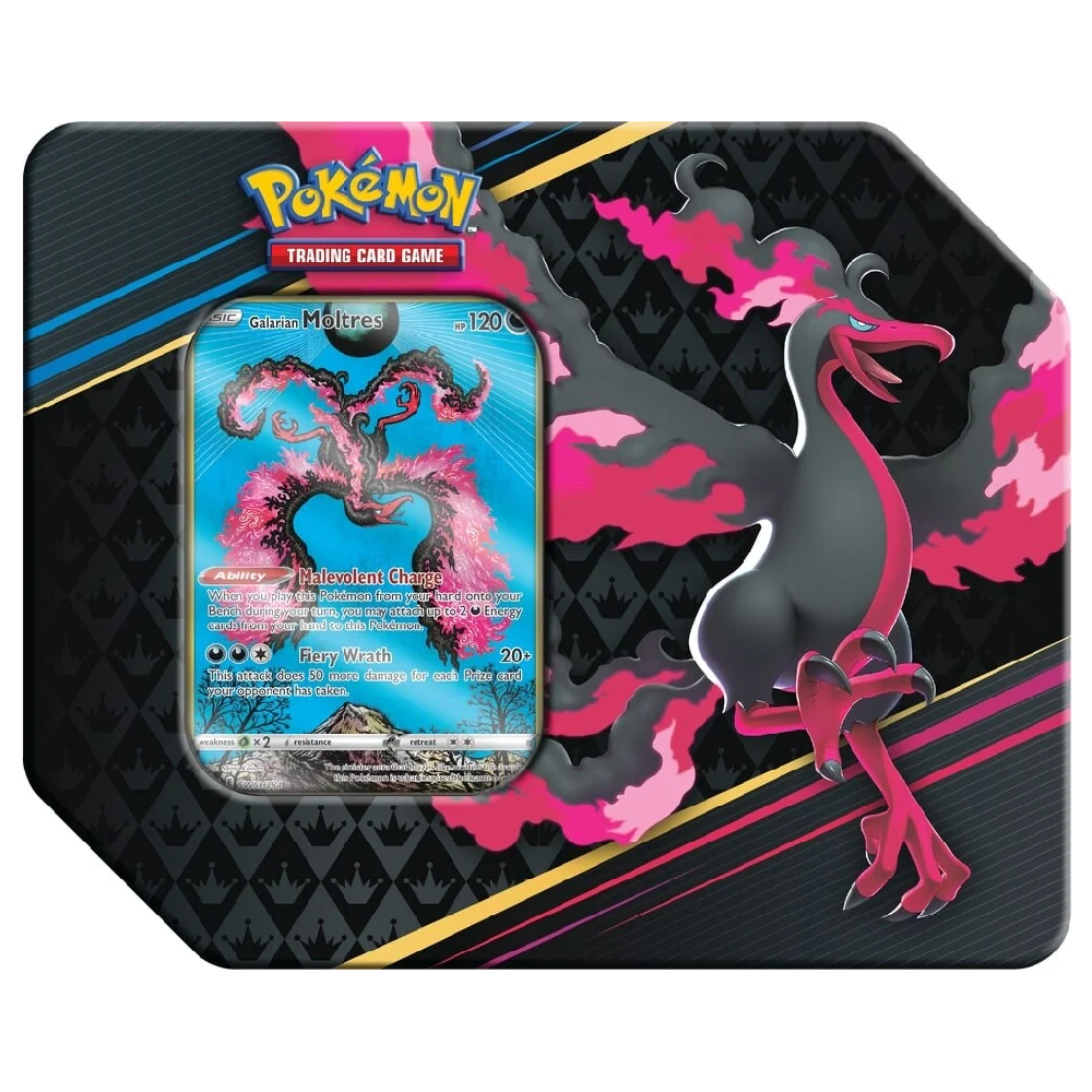 Crown Zenith Galarian Moltres 7'' Tin - Englisch