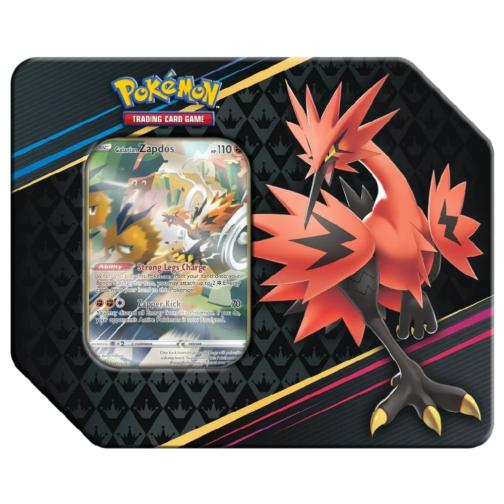 Crown Zenith Galarian Zapdos 7'' Tin - Englisch