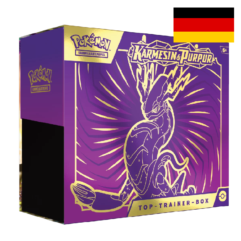Karmesin &amp; Purpur Top Trainer Box - Scarlet &amp; Violet - Miraidon Deutsch