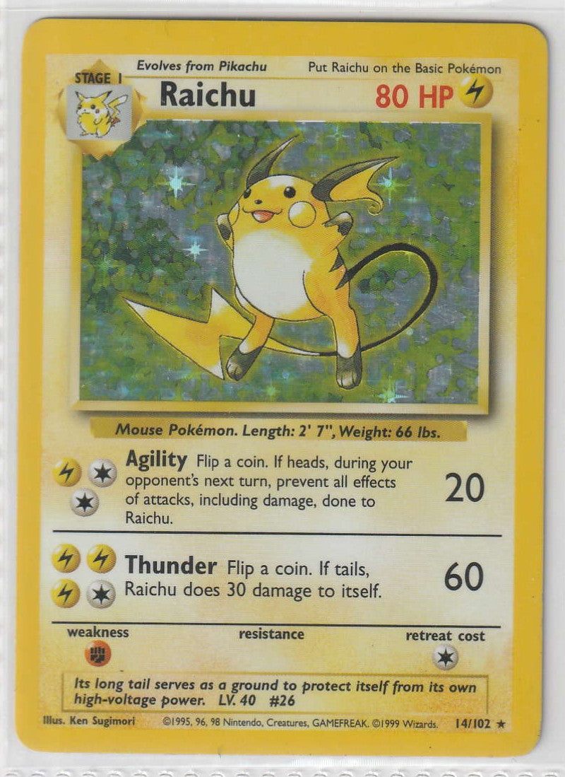 Raichu 14/102 Base Set - Englisch - Excellent - Near Mint