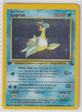 Lapras Holo 1 Edition 10/62 Fossil - Englisch - Near Mint