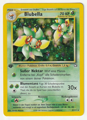 Blubella Holo 1 Edition 3/111 Neo Genesis - Deutsch - Excellent - Near Mint*