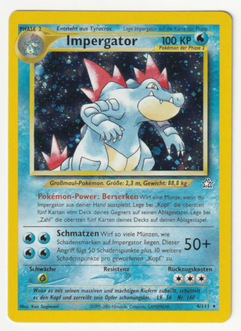 Impergator Holo 4/111 Neo Genesis - Deutsch - Excellent - Near Mint