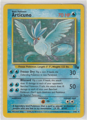 Articuno Holo 2/62 Fossil - Englisch - Excellent