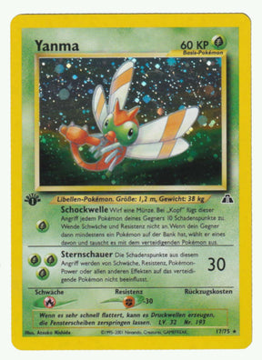 Yanma Holo 1 Edition 17/75 Neo Entdeckung - Deutsch -  Near Mint