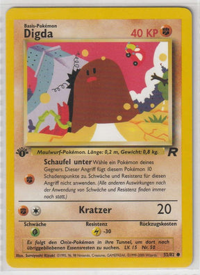 Digda 1 Edition 52/82 Team Rocket- Deutsch - Near Mint