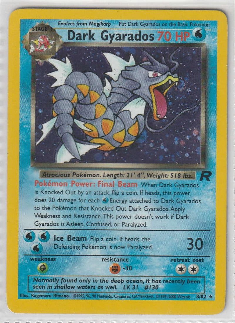 Dark Gyarados Holo 8/82 Team Rocket- Englisch - Excellent - Near Mint