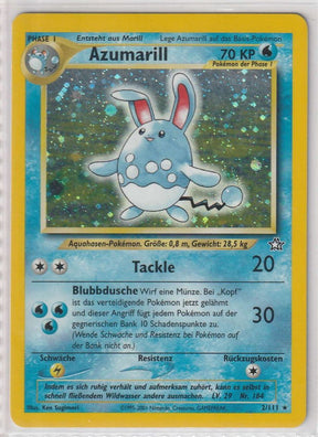 Azumarill Holo 2/111 Neo Genesis - Deutsch - Near Mint