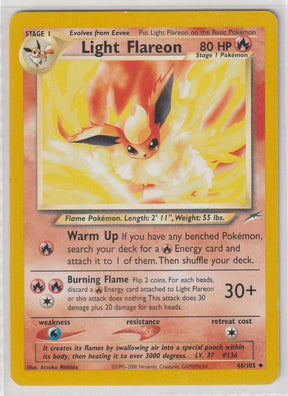 Light Flareon 46/111 Neo Destiny - Englisch - Excellent - Near Mint