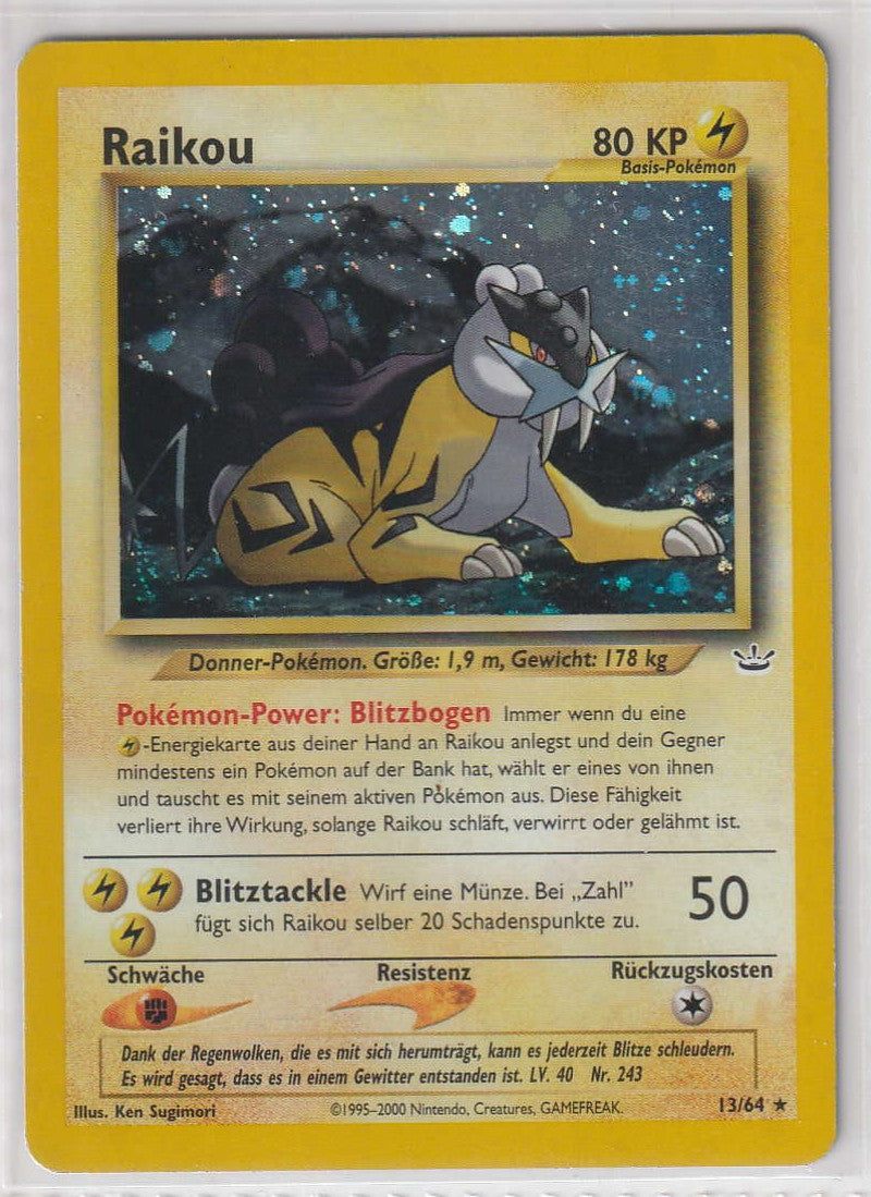 Raikou Holo 13/64 Neo Revelation - Deutsch  - Good