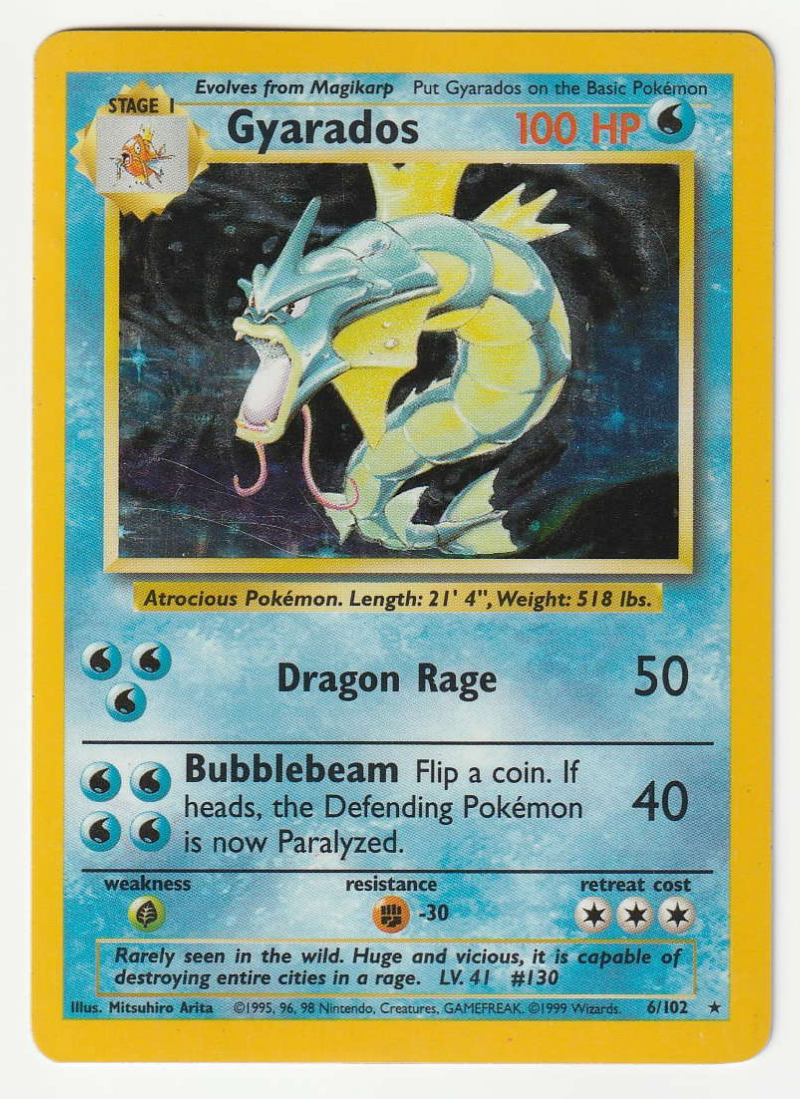 Gyarados Holo 6/102 Base Set - Englisch - Near Mint